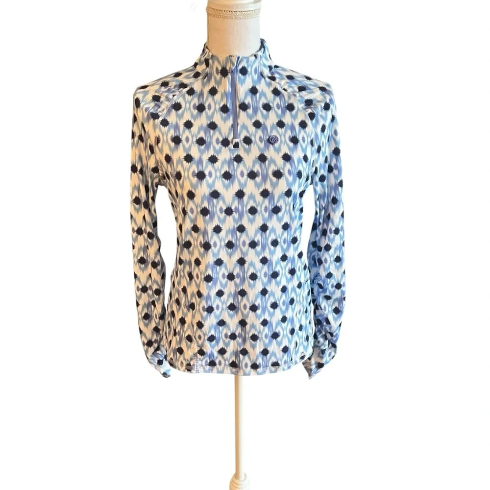 G/FORE Women’s 1/4 zip Long Sleeve Dri Fit Shirt Top MEDIUM Like New Never Worn - Picture 2 of 6